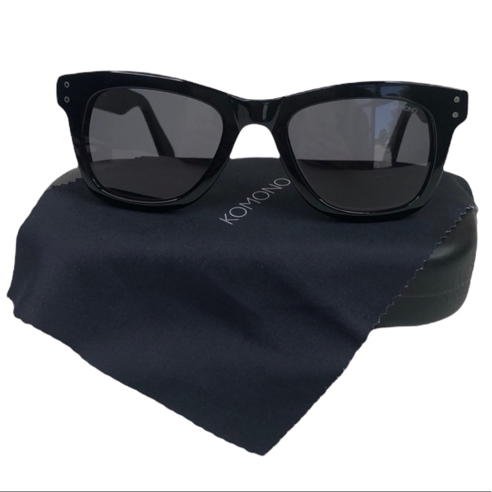 KOMONO Allen Glossy Black Sunglasses NEW - Picture 4 of 11